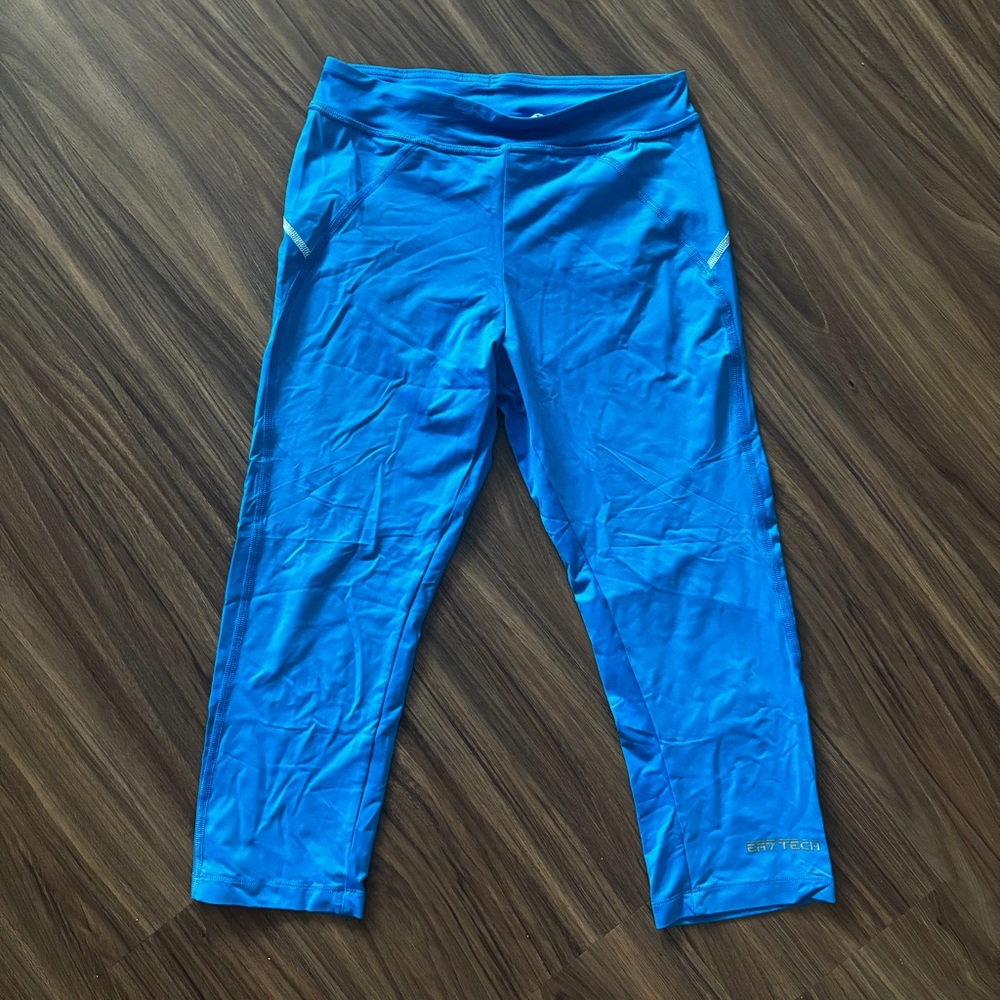 Emporio Armani EA7 Turquoise Capri Leggings